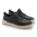 Sapatenis Casual Masculino Titanium em Couro - Preto