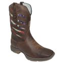 Bota Texana Masculina Laser USA em Couro Solado Jump