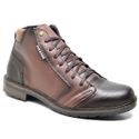 Bota Coturno Masculino Casual Urbano Com Ziper Lateral e Palmilha Gel Café