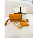 Kit Bolsa Porta cartão e chaveiro caramelo