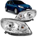 Farol Sandero 2012 a 2014 Cromado 