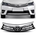 Grade Corolla 2015 á 2017 Preto C/ Friso Cromado Com Emblema 