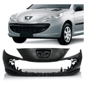 Parachoque Dianteiro Peugeot 207 2009 Em Diante Sem Furo de Milha Preto Liso 