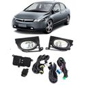 Farol de Milha Honda Civic New 2007 á 2008 Kit C/ Botão Modelo Original 