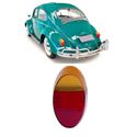 Lente da Lanterna Fusca 1200 e 1300 Tricolor Traseira Peça