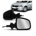 Retrovisor Logan, Sandero e Duster 2010 a 2013 C/ Controle Manual Preto 