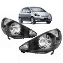 Farol Honda FIt 2003 a 2008 Máscara Negra 