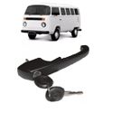 Maçaneta da Porta Kombi Clipper 1975 a 2014 Preto Externa Dianteira 
