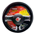 Capa de Volante Universal Soft Premium Confort Preto C/ Friso Branco 