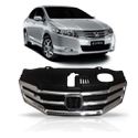 Grade Honda City 2013 e 2014 Preto C/ Friso Cromado 