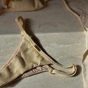 Calcinha Iris avulsa fio textura Baunilha Trituê 