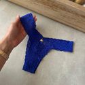 Calcinha Liz renda avulsa azul bic
