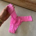 Calcinha Liz renda avulsa rosa 