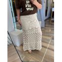 Saia Midi Croche Off White