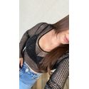 Blusa Cropped Chloe Preta 