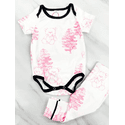 Pijama Body Bebê Curto Com Calça Toile Du Jouy
