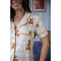 Pijama Feminino Americano Curto Ursos Xadrez