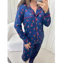 Pijama Feminino Americano Longo Cereja