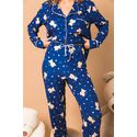 Pijama Feminino Americano Longo Ursos Estrelas