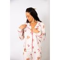 Pijama Feminino Americano Longo Ursos Laços