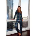 Pijama Feminino Americano Longo Xadrez Verde