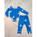 Body Bebê e Calça Pijama Estrelas