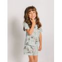 Pijama Infantil Americano Curto Cavalos Vintage