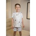 Pijama Americano Curto Infantil Ursos Cinza