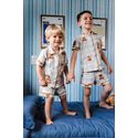 Pijama Americano Curto Infantil Ursos Xadrez