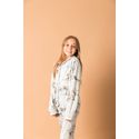Pijama Infantil Unissex Americano Longo Cavalos Vintage