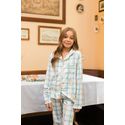 Pijama Infantil Unissex Americano Longo Coelho Xadrez
