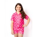 Pijama Infantil Americano Curto Pink Poás