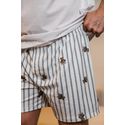 Pijama Masculino Curto Ursos Cinza