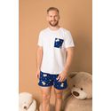 Pijama Masculino Curto Ursos Estrelas