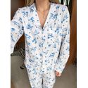 Pijama Feminino Americano Longo Cavalos Estrelas