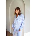 Pijama Feminino Americano Longo Listrado Estrelas