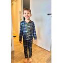 Pijama Infantil Americano Longo Xadrez Verde