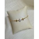 Pulseira Estrela Cravejada Mix Banhada a Ouro