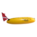 Bóia Torpedo Com Bandeira De Segurança Sinalização Mergulho - Pk Sub