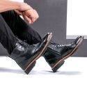 Bota Coturno Casual Brogue Faway Berkley Preto