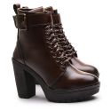Coturno Feminino Franshoes em Atacador - Café 