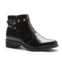 Bota Feminina Franshoes Melissa com Spike e Fivela Lateral Preta