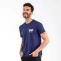 Camiseta Masculina Franshoes Casual 100% Algodão Gota Azul Marinho Manga Curta