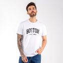 Camiseta Masculina Franshoes Casual 100% Algodão Boston Branca Manga Curta