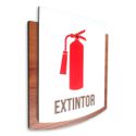 Placa De Sinalização | Extintor - MDF 15x13cm