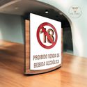 Placa De Sinalização | Proibido venda para menores