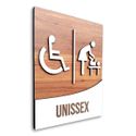 Placa De Sinalização | Unissex PNE - MDF 18x14cm