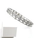 Bracelete Trevos Banhado a Ródio Branco