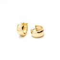 Brinco Argola M Grossa Lisa Banhado a Ouro