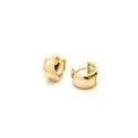 Brinco Argola P Grossa Lisa Banhado a Ouro 